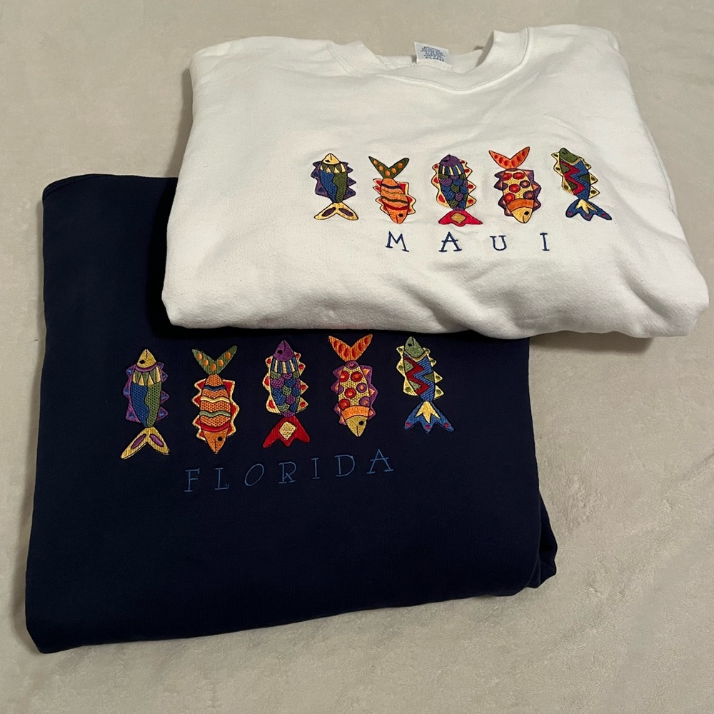 Vintage Crazy Shirt “Florida and Maui” Crewneck Sweatshirts Bundle